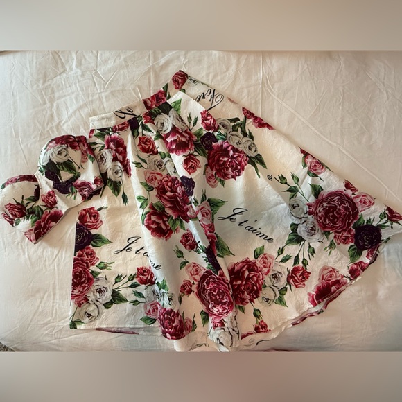 Fashion Nova Floral “Je T’aime Forever” Two-Piece Set – Size Medium - Picture 4 of 5